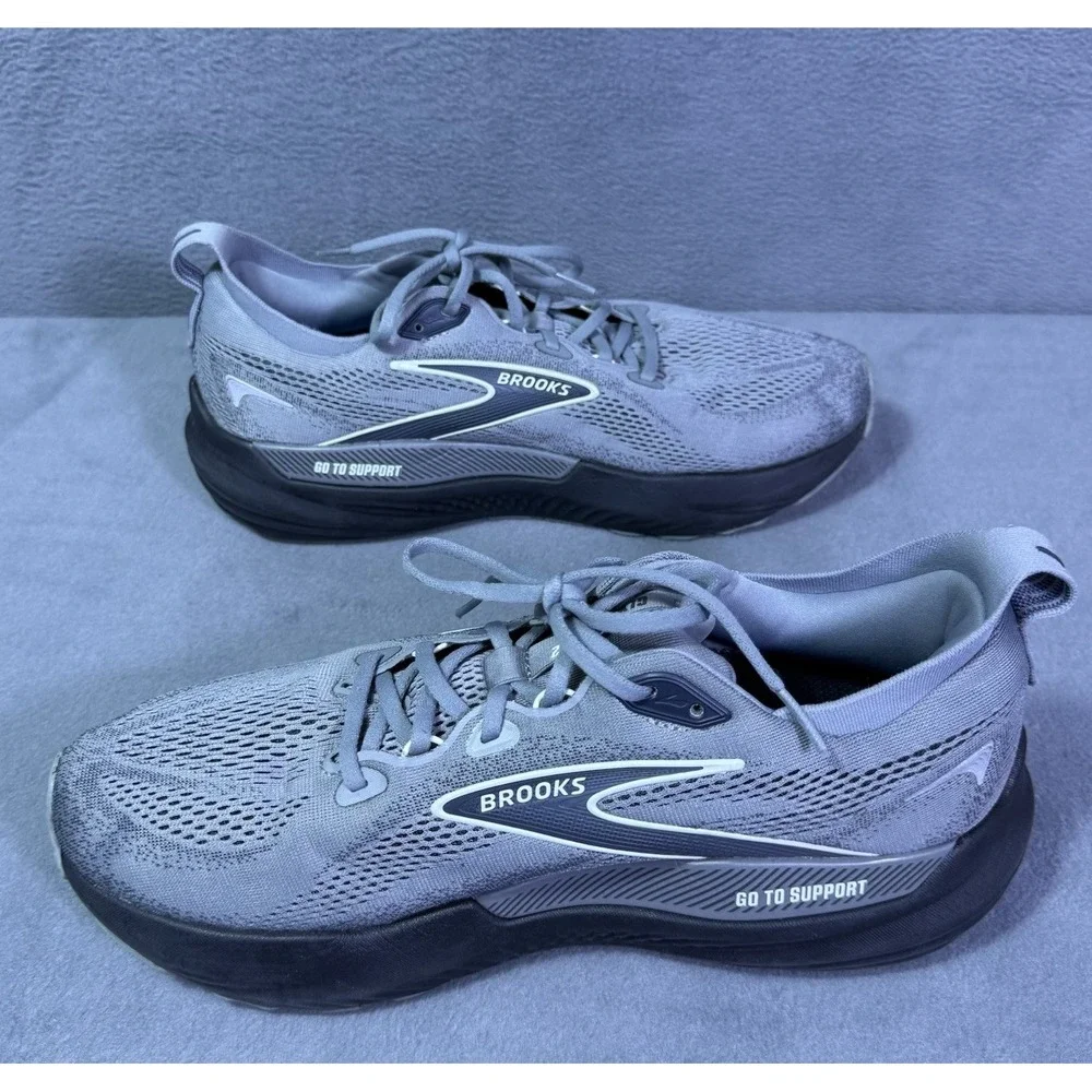Brooks Glycerin GTS 22 Shoes Mens 12 D Gray Black Running 1104461D078 Modern